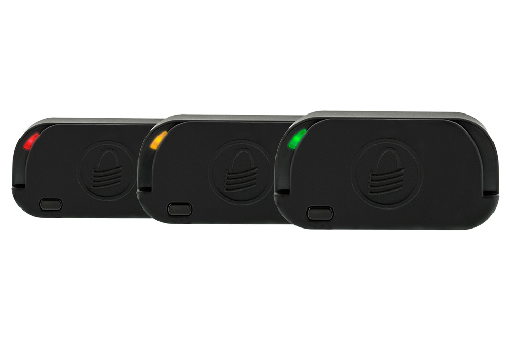 BulleT - 
The Red/Green/Amber LED status indicator tells you when the device is charged and ready to accept a card swipe.