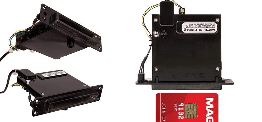 mDynamo Outdoor Bezel - IP34 rated EMV chip card insert reader module for indoor/outdoor unattended kiosks