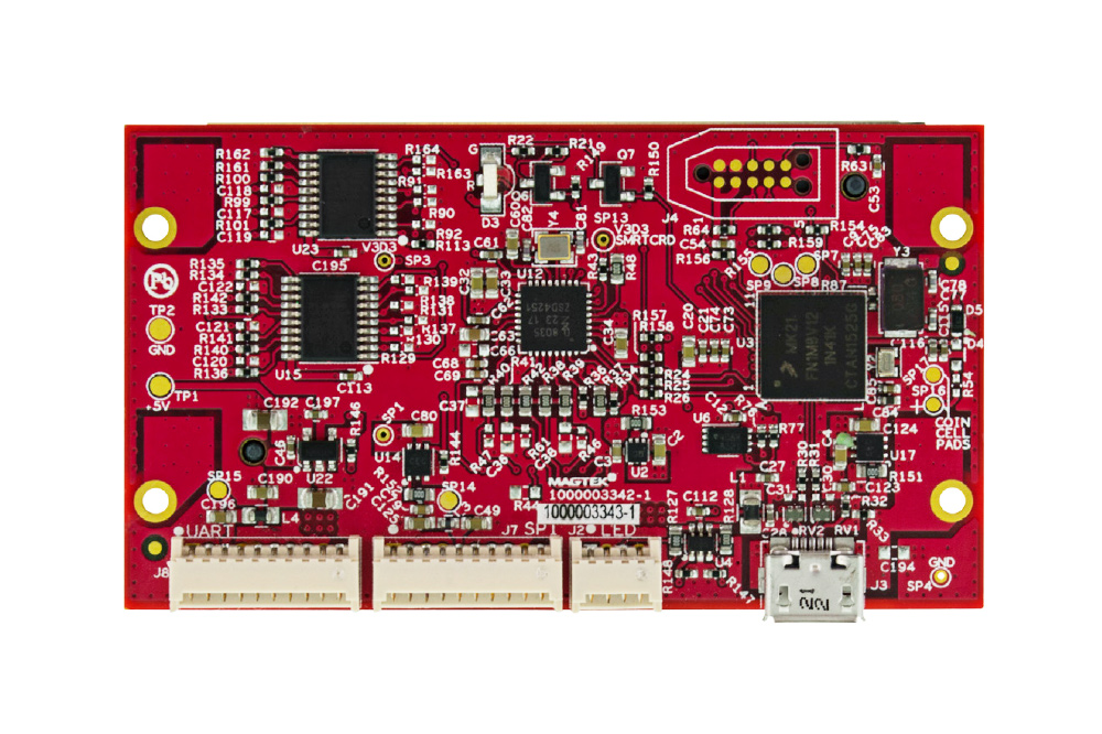 mDynamo - 
Modular design to connect both an optional magstripe reader & contactless/NFC module.