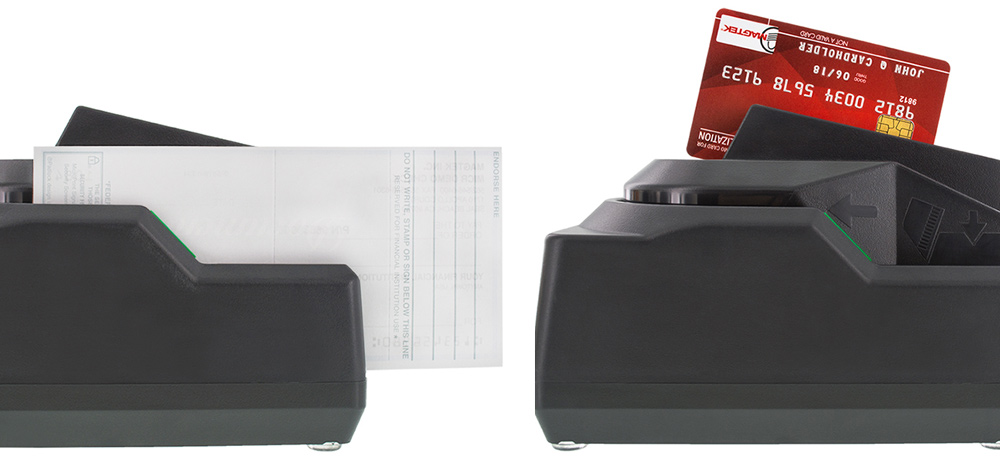 MICRSafe - MICR Cheque Reader  Single Feed 
Integrated Secure Card Reader