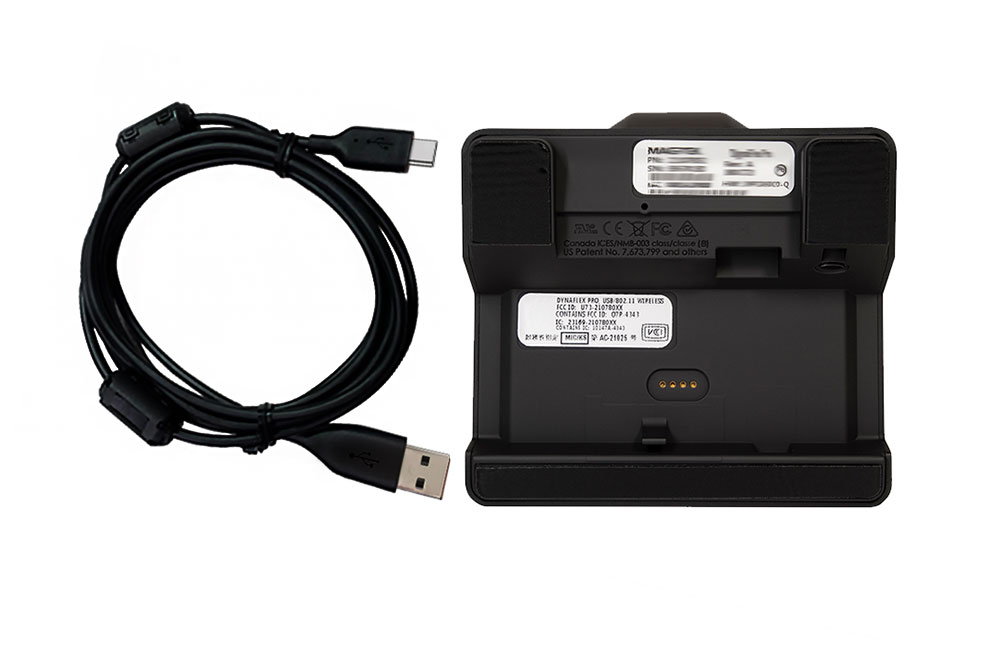 DynaFlex II / DynaFlex II PED - 
DynaFlex II products connect via USB, using one of the most common connection and power sources available. When properly powered through its USB port, the device powers on automatically.
